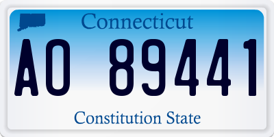CT license plate AO89441