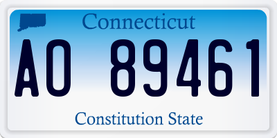 CT license plate AO89461