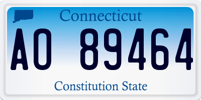 CT license plate AO89464