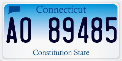 CT license plate AO89485