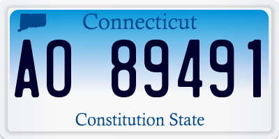 CT license plate AO89491