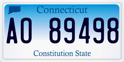 CT license plate AO89498