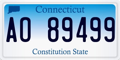 CT license plate AO89499