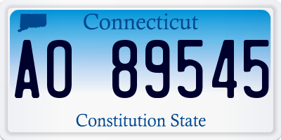 CT license plate AO89545