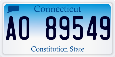 CT license plate AO89549