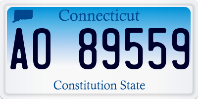 CT license plate AO89559