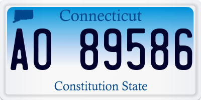 CT license plate AO89586