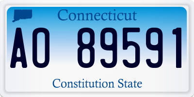 CT license plate AO89591