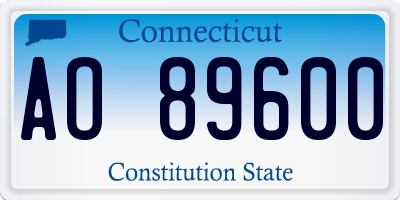 CT license plate AO89600