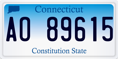 CT license plate AO89615