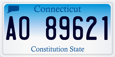 CT license plate AO89621