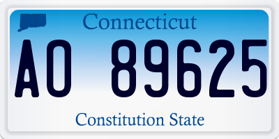 CT license plate AO89625
