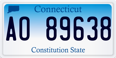 CT license plate AO89638