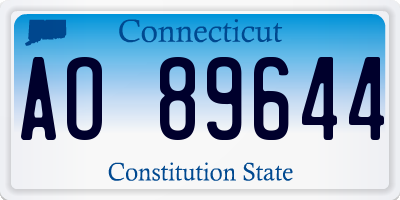CT license plate AO89644
