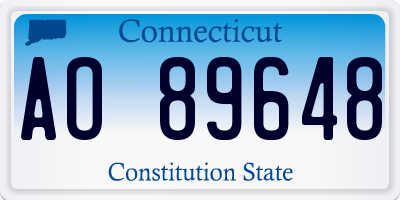 CT license plate AO89648