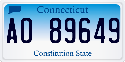CT license plate AO89649