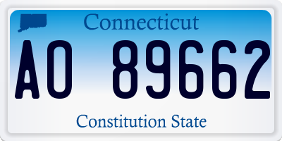 CT license plate AO89662