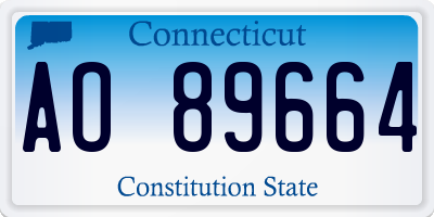 CT license plate AO89664
