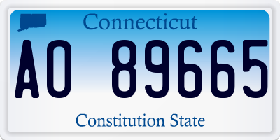 CT license plate AO89665