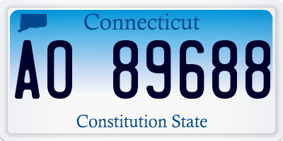 CT license plate AO89688