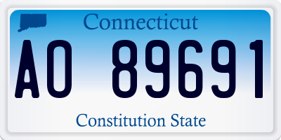 CT license plate AO89691