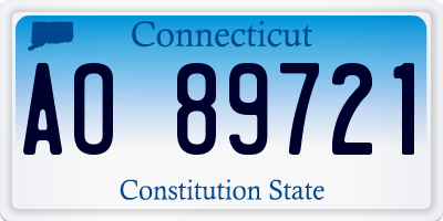 CT license plate AO89721