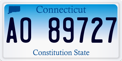 CT license plate AO89727