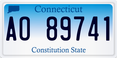 CT license plate AO89741