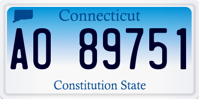 CT license plate AO89751