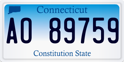 CT license plate AO89759