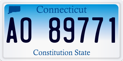 CT license plate AO89771