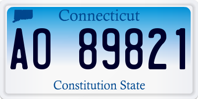 CT license plate AO89821