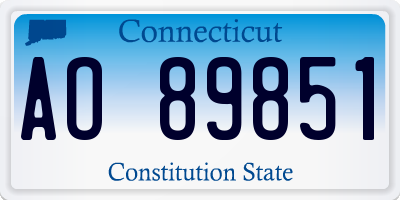 CT license plate AO89851