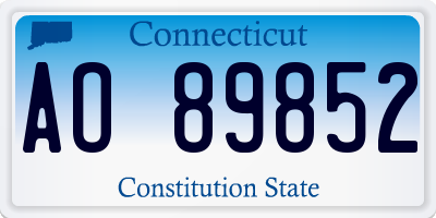 CT license plate AO89852