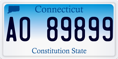 CT license plate AO89899