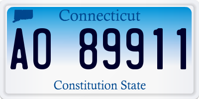 CT license plate AO89911