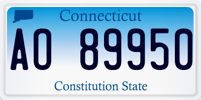 CT license plate AO89950