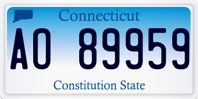 CT license plate AO89959