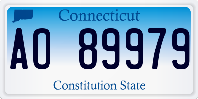 CT license plate AO89979