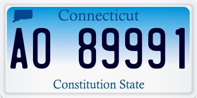 CT license plate AO89991