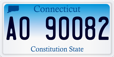 CT license plate AO90082