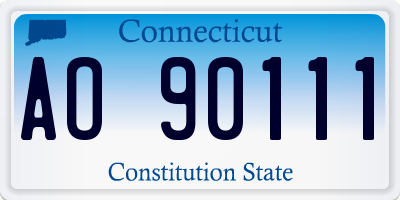 CT license plate AO90111