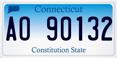 CT license plate AO90132