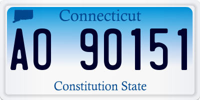 CT license plate AO90151
