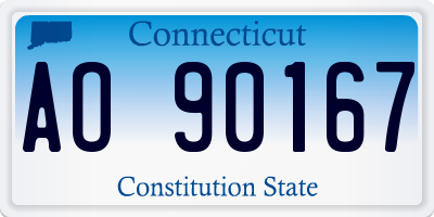 CT license plate AO90167