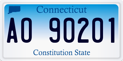 CT license plate AO90201
