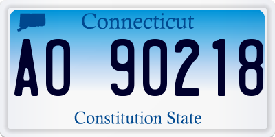 CT license plate AO90218