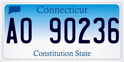 CT license plate AO90236