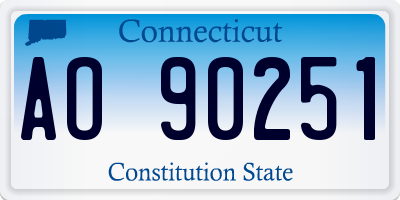 CT license plate AO90251