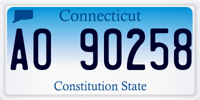 CT license plate AO90258